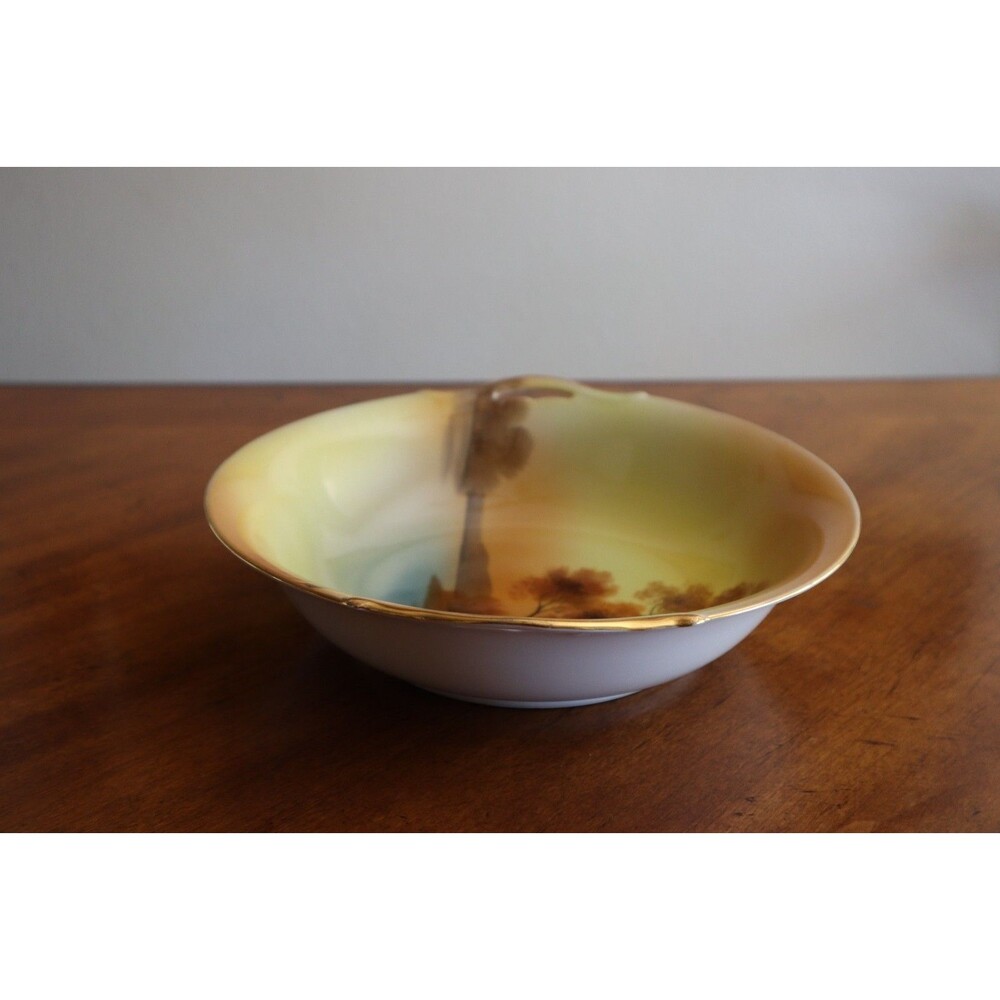 Vtg Noritake China Tree In The Meadow Round Serving Bowl 9.5" Handles Pasta Vege - Picture 11 of 13